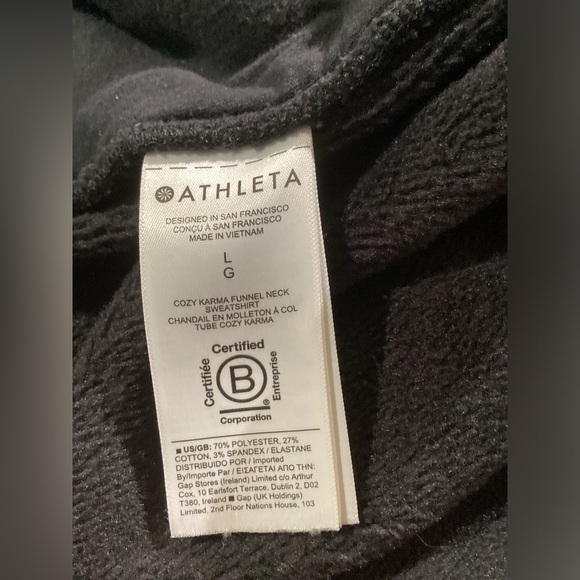 Atheleta cozy sweater. Color black. Size L - Picture 5 of 8